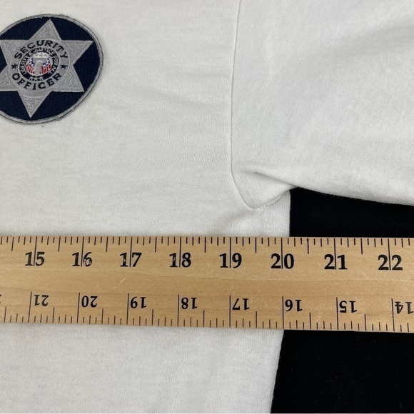 Gildan Polo Mens Medium White Security Patches Navy - Picture 8 of 11